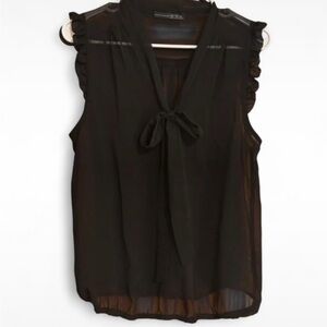 Elegant Black Sleeveless Blouse